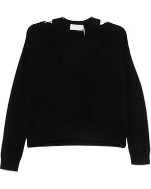 iBlues Cut-Out Layered-Effect Top - Black