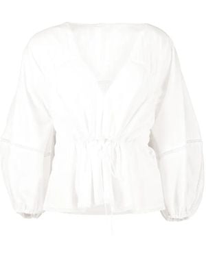 Faithfull the Brand Seco Lace-Trim Blouse - White