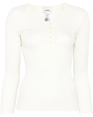 Isabel Marant Ribbed top - Weiß