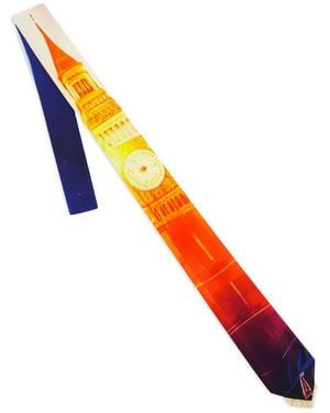 JORDANLUCA Krawatte Mit Uhren-Print - Schwarz