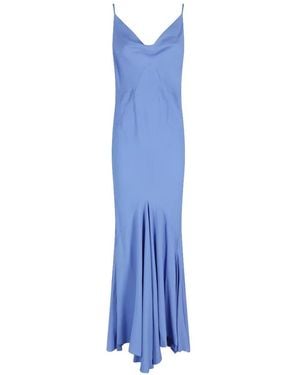 Erika Cavallini Semi Couture Ether Ruffled Maxi Dress - Blue