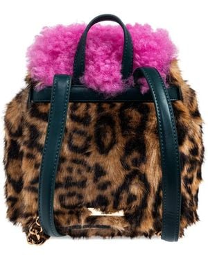 Kurt Geiger Mochila Hoxton pequeña con animal print - Rosa