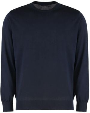 Paul & Shark Embroidered Crew-Neck Jumper - Blue