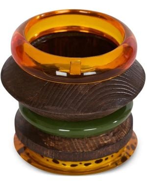 Balmain Set Bracciali Geometrici - Arancione