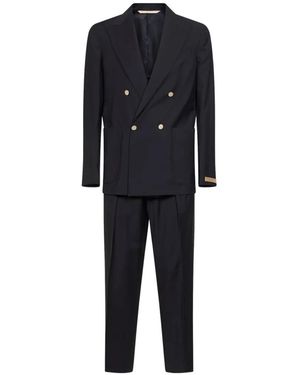 Briglia 1949 Portobellos Bolgheri Double-Breasted Suit - Blue
