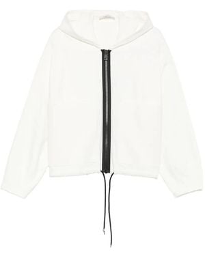 Liviana Conti Zip-Fastening Hoodie - White