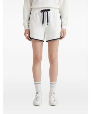 Brunello Cucinelli Contrast-Trim Drawstring Shorts - White