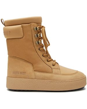Moon Boot Ltrack Padded Combat Boots - Brown