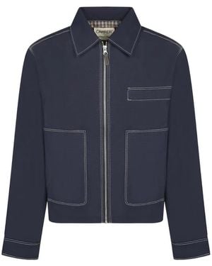 Carrera Contrast-Stitch Zip-Up Jacket - Blue