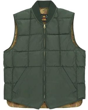 Fortela Padded camouflage-print gilet - Verde