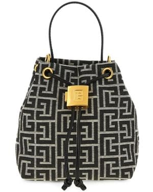 Balmain Pulse Beuteltasche Mit Jacquardmuster - Schwarz