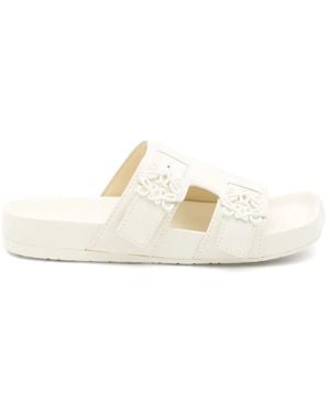 Loewe Ease Pantoletten Aus Ziegenleder - Weiß