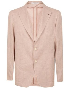 Tagliatore Herringbone-Weave Blazer - Pink