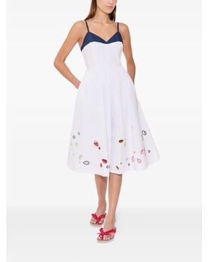 Rosie Assoulin The Undress Broderie-Anglaise Poplin Dress - White