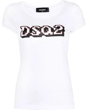 DSquared² White Cotton T-shirt