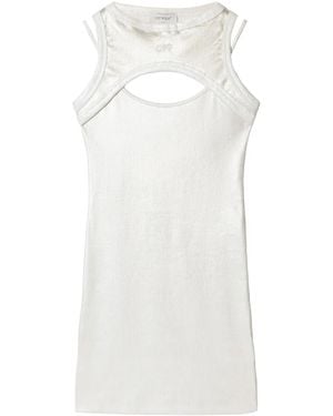 Off-White c/o Virgil Abloh Ribbed Cut-Out Dress - White