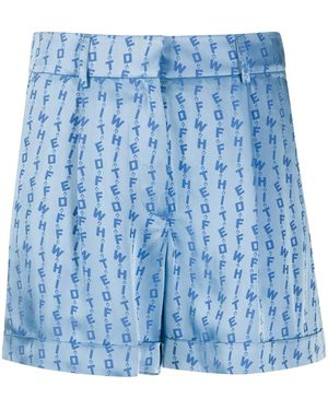 Off-White c/o Virgil Abloh Jacquard Logo Shorts - Blue