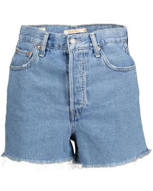 Levi's Jeans-Shorts Mit Ausgefranstem Saum - Blau