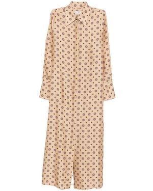 Alberto Biani Printed Dress - Natural