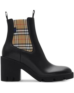 Burberry Leather Ankle Boot - Black