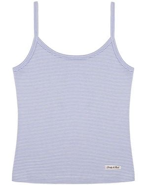 Sporty & Rich House Striped Tank Top - Purple
