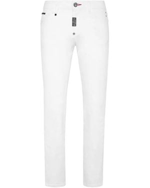 Philipp Plein Vaqueros Rectos Supreme - Blanco