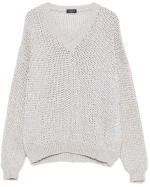 Neera V-Neck Jumper - White
