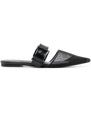 McQueen Mules Punk A Punta - Nero