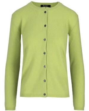 LA ROSE Button-Up Cardigan - Green
