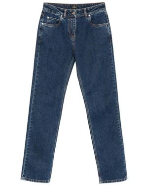 Etro Gerade Jeans mit hohem Bund - Blau