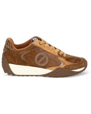 No Name Kate Glitter-Detail Suede Sneakers - Brown