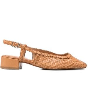 Carmela Woven Slingback Ballet Flats - Natural