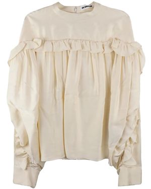 Jil Sander Ruffled Top - Natural
