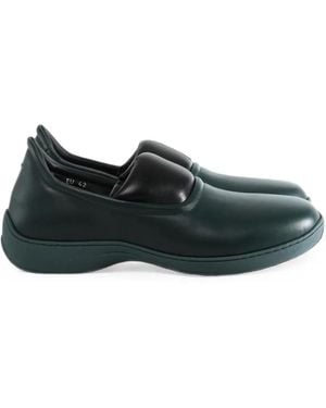 Kiko Kostadinov Laan Padded Leather Loafers - Green