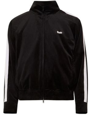 Rhude Hampton Velvet Striped Track Jacket - Black