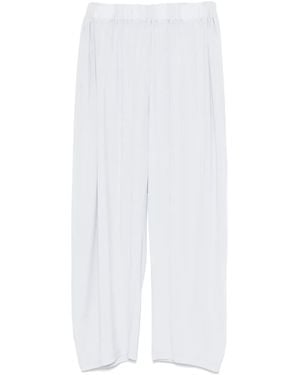 Issey Miyake Elasticated-Waist Trousers - White