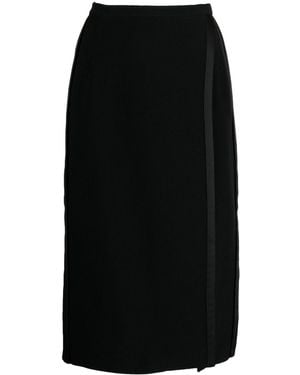 Dice Kayek Overlapping-Panel High-Waist Skirt - Black