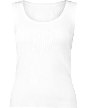 Lars Andersson Débardeur En Maille Côtelée À Col Rond - Blanc