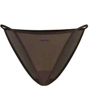 Calvin Klein Jessica Sheer Thong - Brown