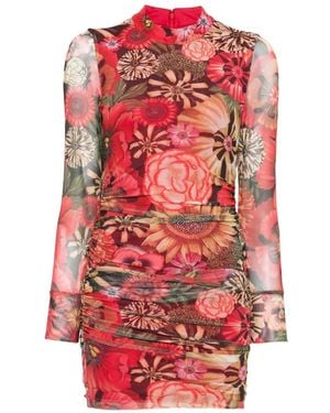 FARM Rio Flowershop Long-Sleeve Mini Dress - Red