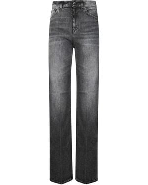 Dondup Jeans 5 Tasche Con Logo - Grigio