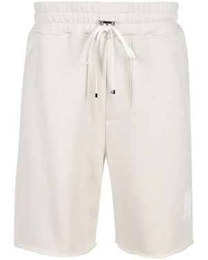 Amiri Logo-Print Cotton Track Shorts - Natural