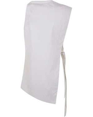 Nuur Blusa Asimmetrica Drappeggiata - Bianco