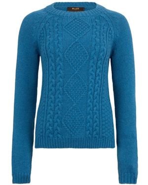 Moorer Gerippter Pullover - Blau