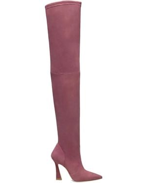 Stuart Weitzman Ultravinnie Pointed-Toe Over-The-Knee Boots - Purple