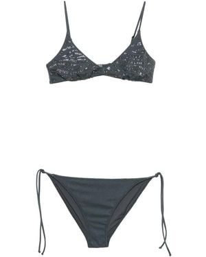 MC2 Saint Barth Bikini Mit Paillettenverzierung - Weiß