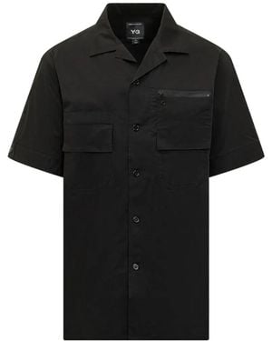 Y-3 Chemise Noire À Poches - Black