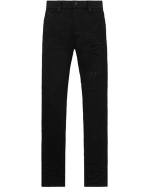 RTA Bryant Logo-Print Skinny Jeans - Black