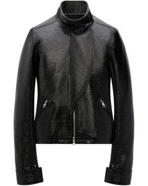 Courreges Glossy Cotton Blend Jacket - Black