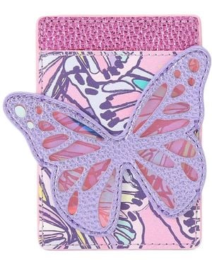 Kurt Geiger Butterfly-Motif Printed Card Holder - Purple